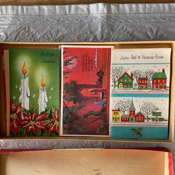 Cartes de Noël vintage - paquet de 10 - Picture 2 of 5